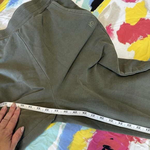 Tentree Wide Leg Pants Women’s Medium Green Organic Cotton Athleisure Yoga Soft - Picture 13 of 13